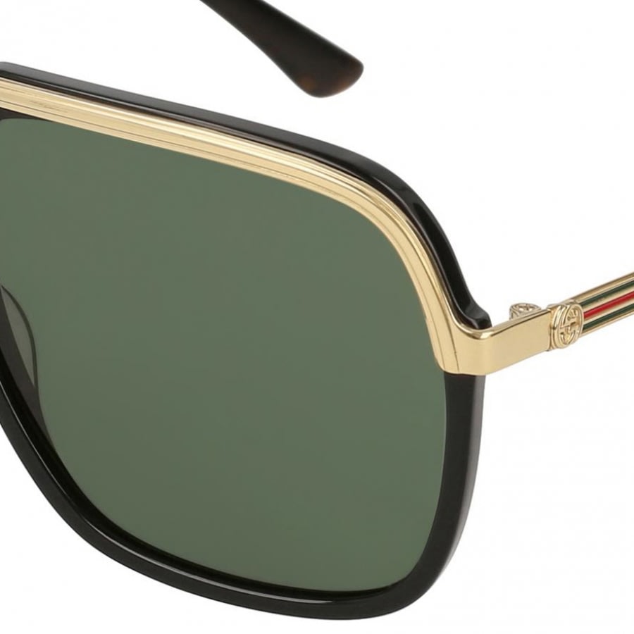 Gucci gg0200s black gold 001 sales